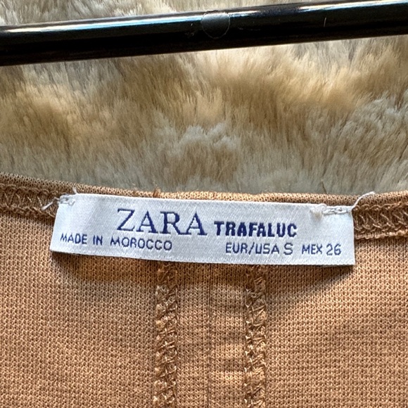 Zara Chic Strapless Tan Dress NWOT - Picture 2 of 5